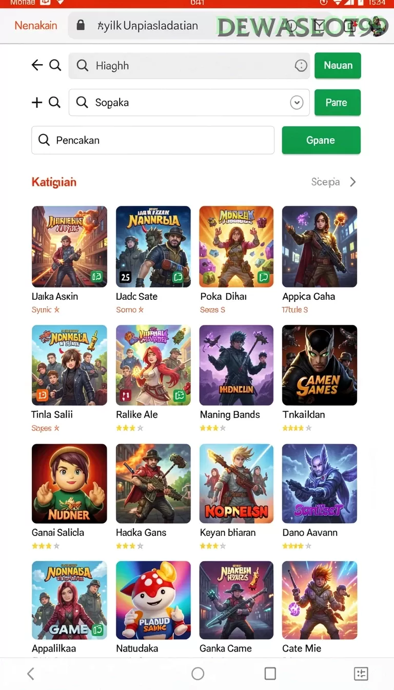 Galeri pratinjau visual dewaslot99 build APK resmi terbaru